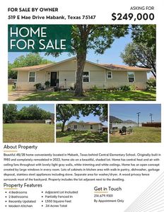 519 E Mae Dr, Mabank, TX, 75147